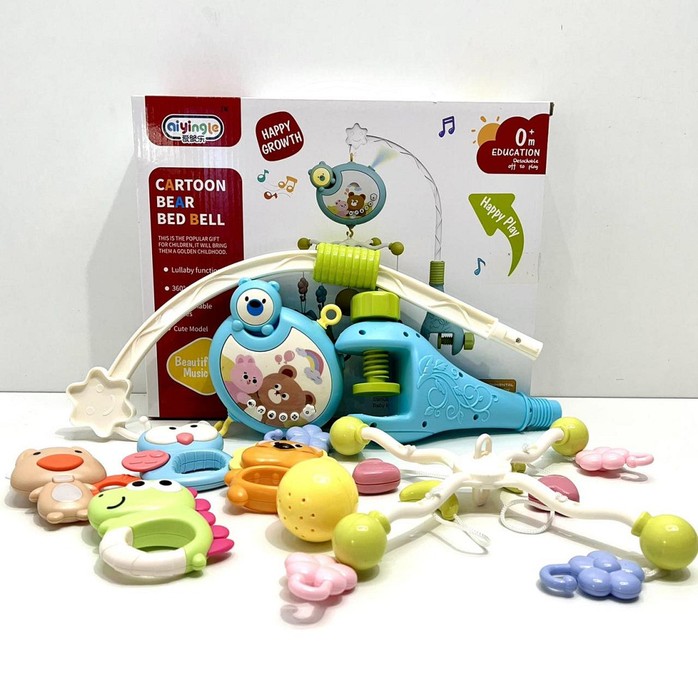 Мобіль для ліжечка зі звуковими ефектами та проектором Блакитний (368-10) Чернігів - фото 10