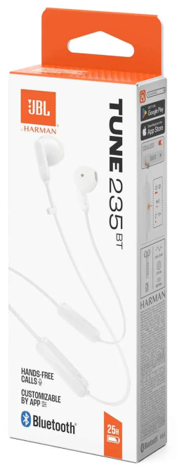 Гарнитура JBL TUNE 235BT White (JBLT235BTWHT) (7237190) Киев - изображение 4