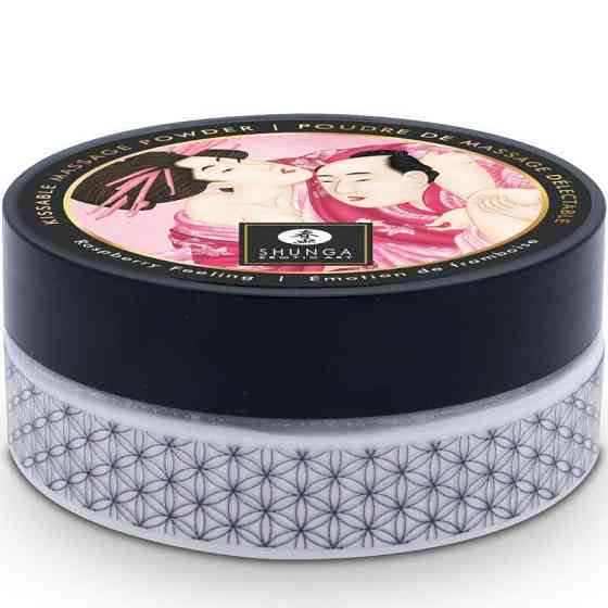 Смачна пудра для оральних пестощів Shunga Body Powder Raspberry feeling, 75 г, аромат малини Sex Aura Київ