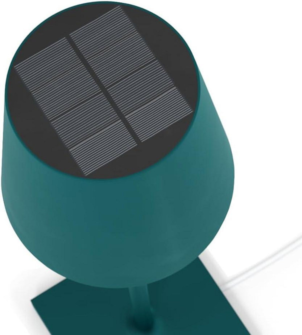 Настільна лампа SolarCentre® Jour 42см, алюмінієва LED лампа на сонячній батареї з USB, 3 режими яскравості, колір Ocean Blue Київ - фото 13