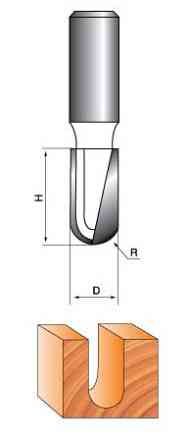 Фреза ГЛОБУС 1012  D10 d8 h25 h60 пазова галтельна Коломия