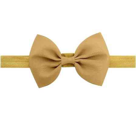 Детская повязка кофейного цвета - окружность головы 40-60см, бант 12см Киев