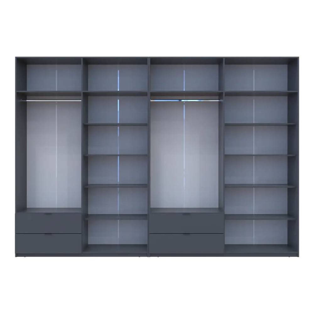 Шкаф для одежды Doros Лукас Графит 4+4 ДСП 340х50х240 DRS-011701 (42005141) Днепр - изображение 5