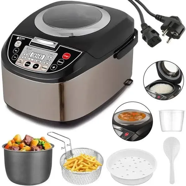 Електрична мультиварка/скороварка BITEK BT-76783: 5 літрів, 900 Вт + сітка для фритюру, 21 програма Одеса - фото 1