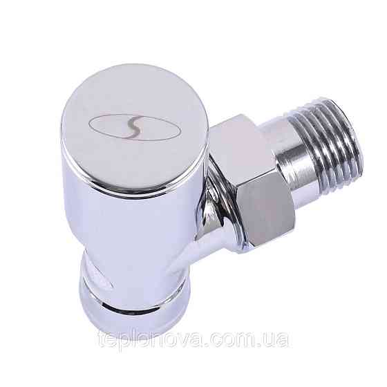 Кран вентильный угловой с американкой SOLOMON 1/2″ CHROM 1845 Черновцы