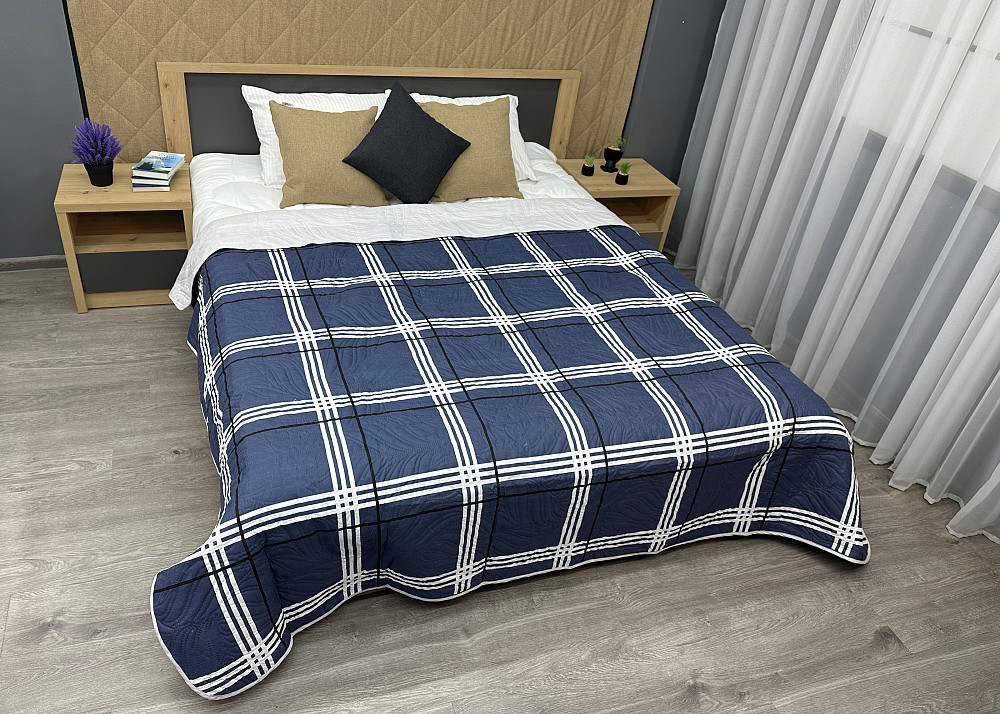 Покривало декоративне Decorator Kelso 140х215 см синій з білим (85-201) Київ - фото 3