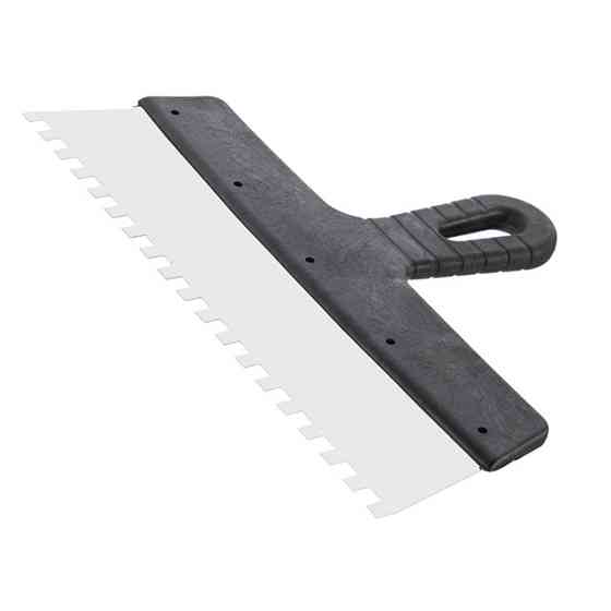 Шпатель из нержавеющей стали, 300 мм, зуб: 8×8 мм INTERTOOL KT-2308 Киев