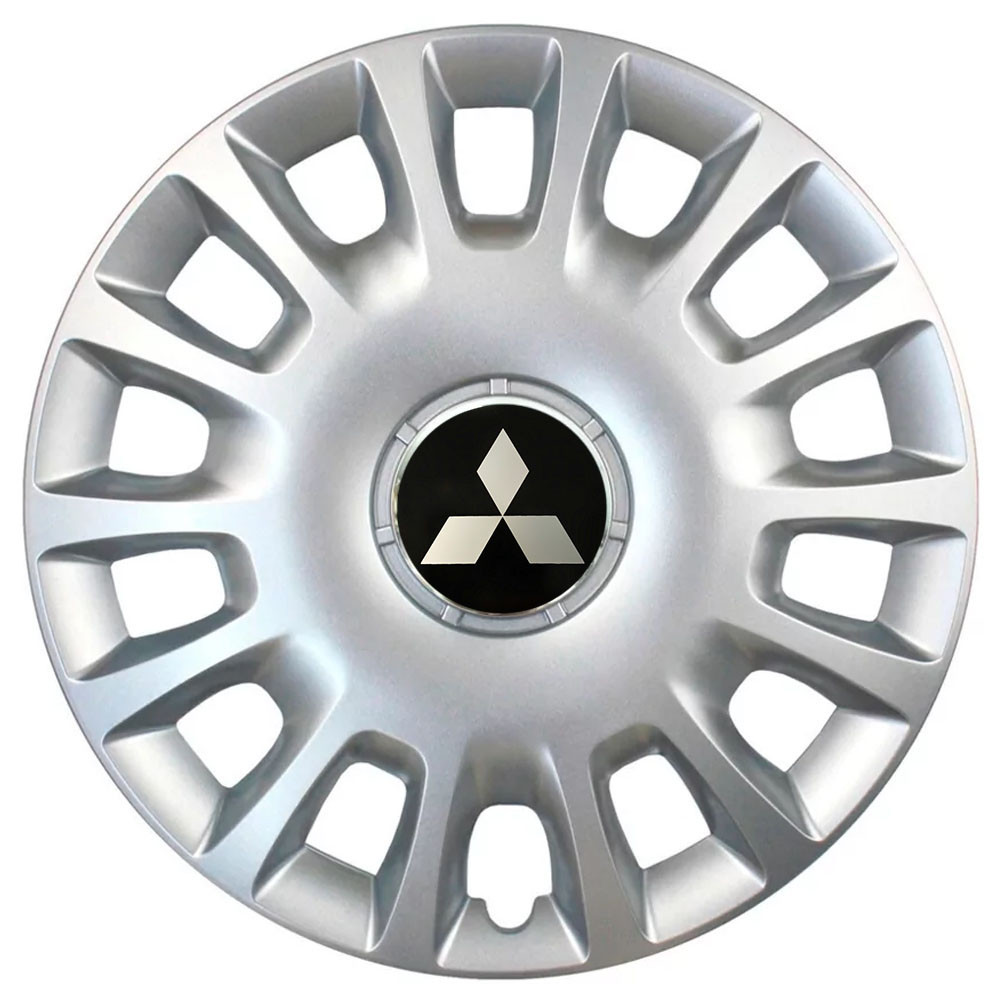 Автомобільні модельні ковпаки R14 Mitsubishi 214 4шт, SJS, сріблясті Київ - фото 1