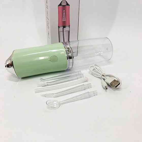 Ирригатор для чистки зубов и полости рта Oral Irrigator с аккумулятором и сменными насадками. Цвет: зеленый IH-24 Львов