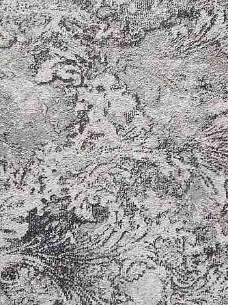 Шпалери вінілові на флізеліні гарячого тиснення DU&KA 1.06х10 вензель основа під штукатурку сірі коричневі Київ