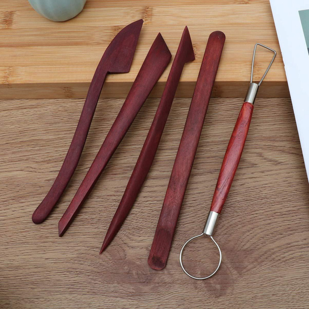 Набор деревянных стеков для лепки из полимерной глины 5шт Киев - изображение 1