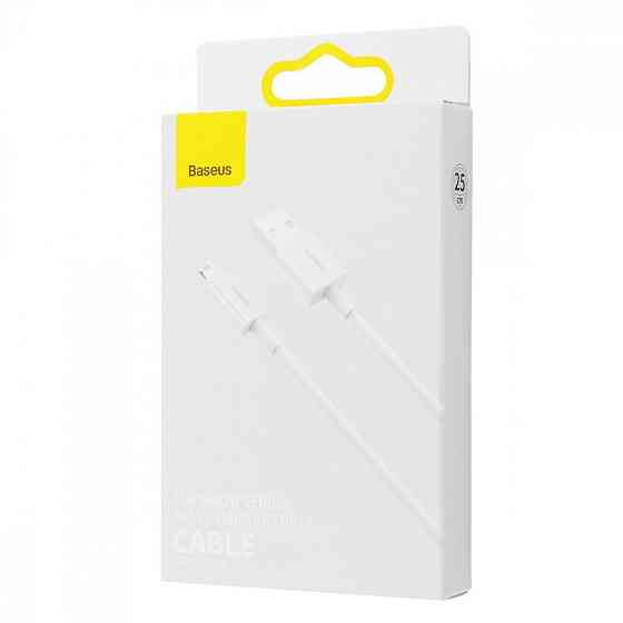 Кабель Baseus Superior Series Fast Charging Lightning 2.4A 0,25м белый Львов