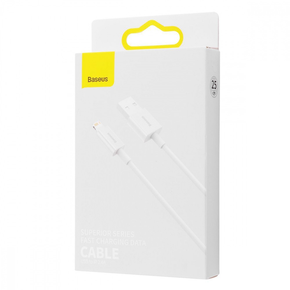 Кабель Baseus Superior Series Fast Charging Lightning 2.4A 0,25м белый Львов - изображение 2