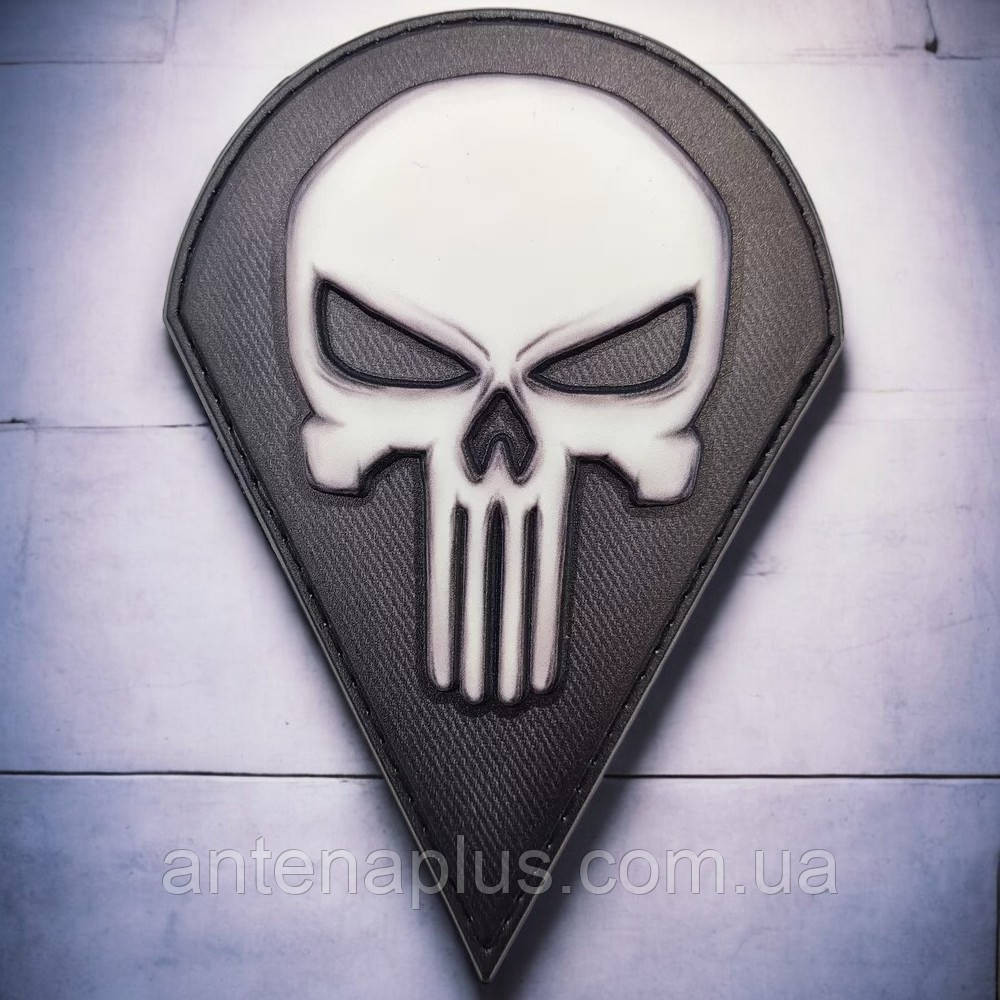 Каратель черно-белый патч / шеврон Киев - изображение 1