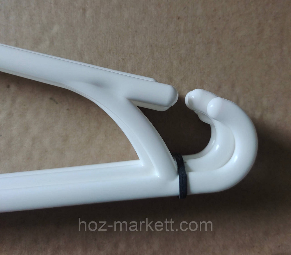 Вешалки плечики тремпель пластиковый с поворотным крючком белый 40 см 5 шт уп Польша Харьков - изображение 2