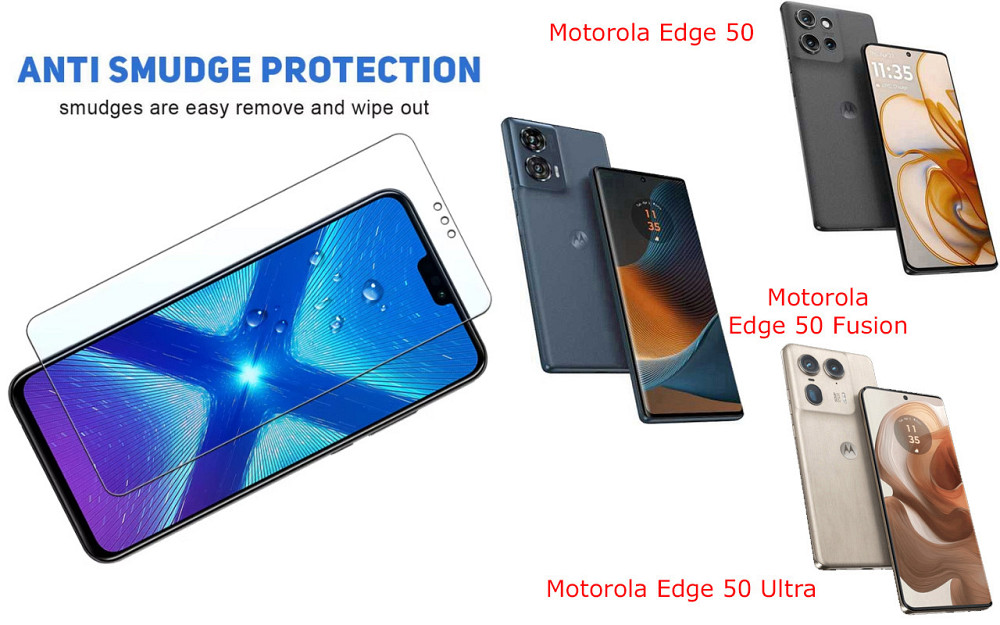 Захисне скло NeoGlass для Motorola Edge 50, Edge 50 Fusion, Edge 50 Ultra – надпрозоре та стійке Київ - фото 3