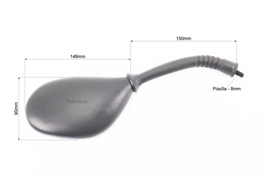 Дзеркала к-кт DIO- чорні "краплі", м8 "довга ніжка в чохлі гумовому" (ССС - знак якості) Київ - фото 2