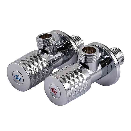 !Комплект кранів кутових кераміка PROFESSIONAL EXCLUSIVE 1/2″X1/2″ 9999 CHROME (000028340) Киев