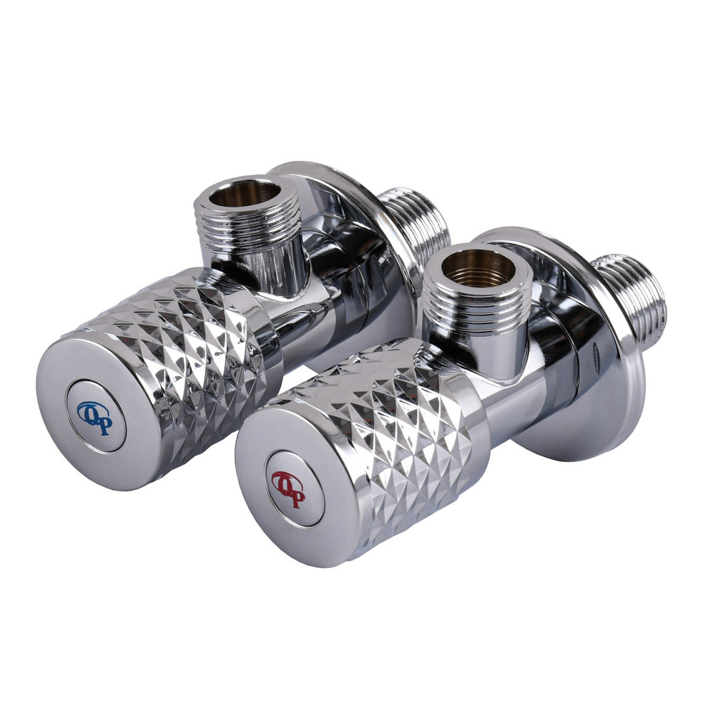 !Комплект кранів кутових кераміка PROFESSIONAL EXCLUSIVE 1/2″X1/2″ 9999 CHROME (000028340) Киев - изображение 1