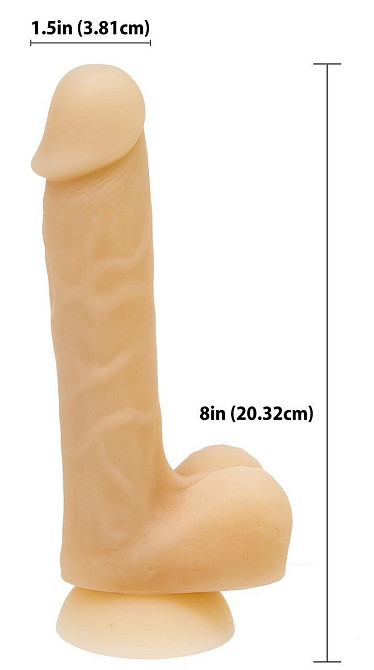 Фалоімітатор із пам’яттю форми, на присосці ADDICTION — DAVID 8″ Silicone Dong, віброкуля в подаруно Sex Aura Київ - фото 3