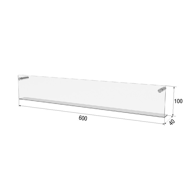 Полиця EKOSTAR настінна 600х100х40 Київ - фото 3