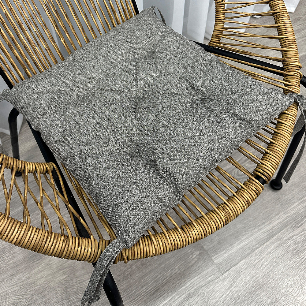 Подушка для стільців (38x38х5 см) Decorator Мальмо колір сірий 84-110 Київ - фото 1