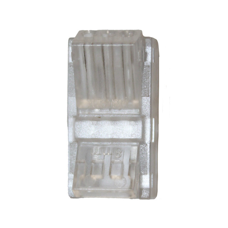 Коннектор прямой 8 мм лента-провод IP65, прозрачный Днепр - изображение 1