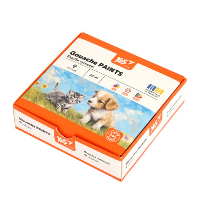 Гуашевые краски Yes Orange Line 9 кольорів по 20 мл (230431) Винница - изображение 1