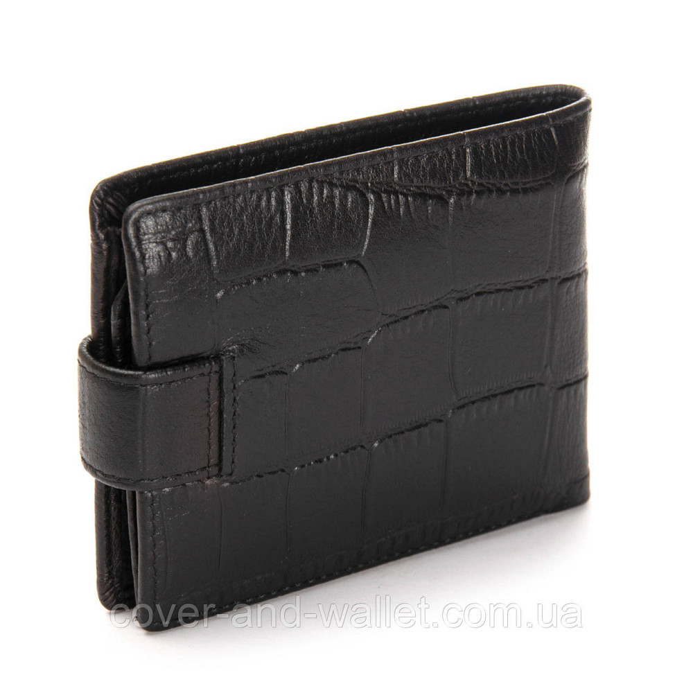Стильный мужской кошелек с тиснением под крокодта из натуральной кожи BRETTON Киев - изображение 3