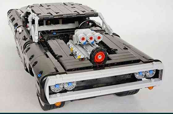 Конструктор машинка Technic Dodge Charger Домініка Торетто 1077 деталей Маштаб 1:10 Додж Чарджер чорний Київ