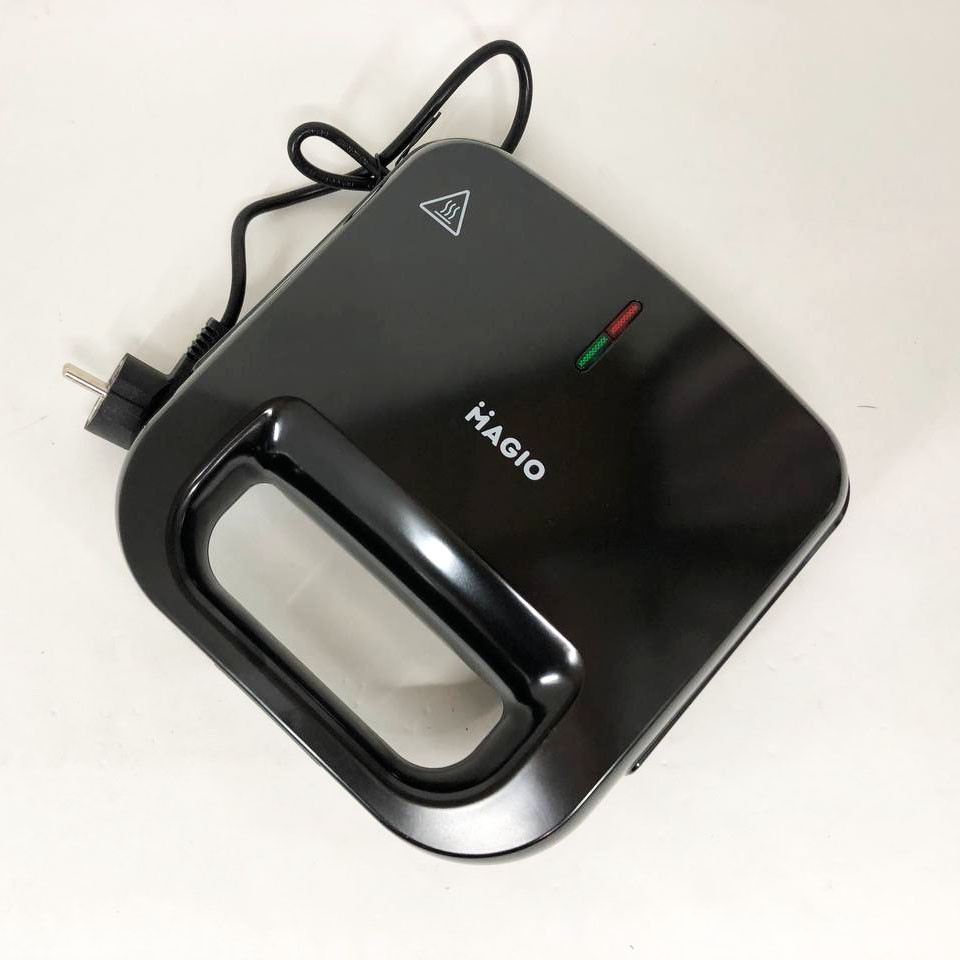 Притискна електробутербродниця MAGIO, Бутербродниця настільна для дому, Сендвічниця бутербродів MD-89 Львів - фото 2