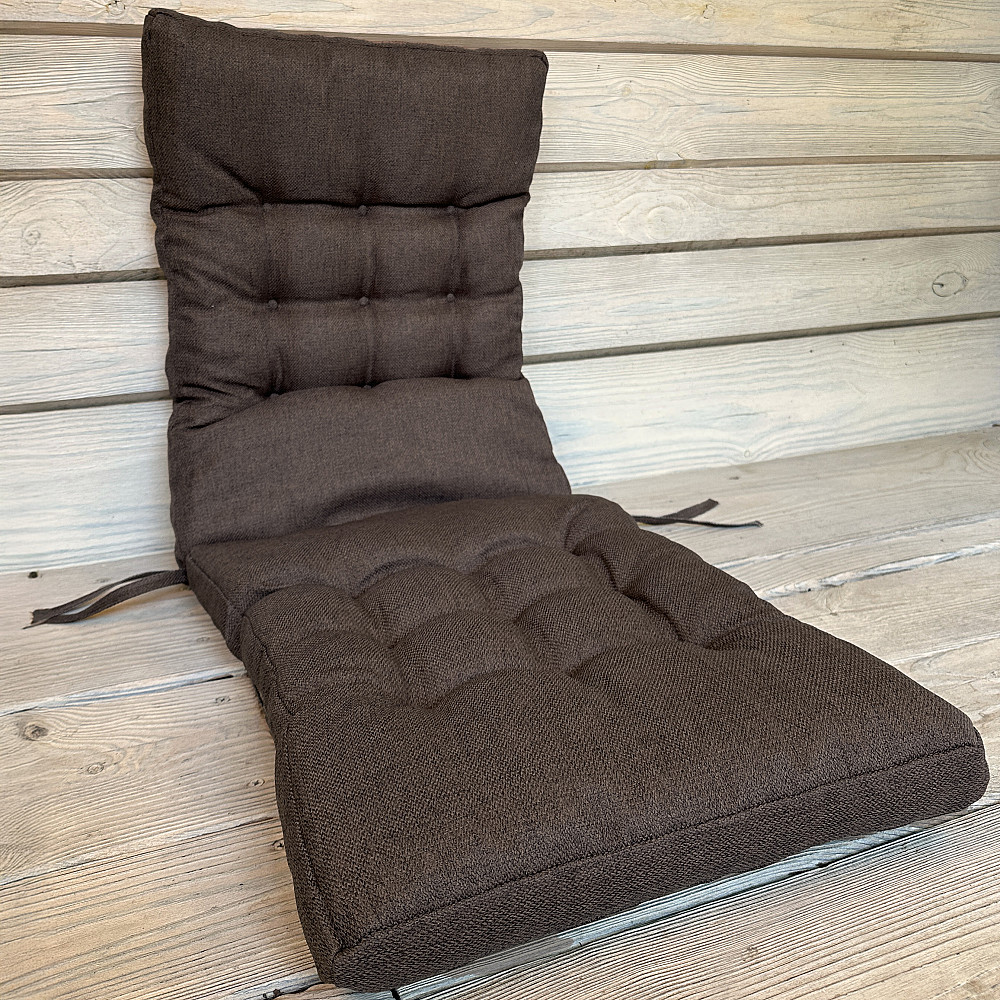 Подушка для стільців (40x120х4 см) подвійна Decorator Мальмо колір коричневий 84-168 Київ - фото 1