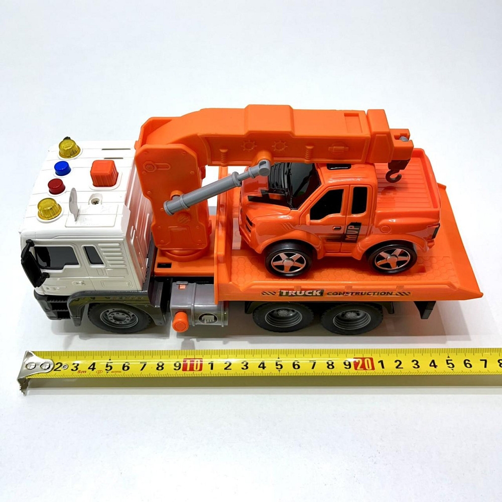 Евакуатор машинка світлові та звукові ефекти інерція машинка 27см Оранжевий (JS106AB) Чернігів - фото 3