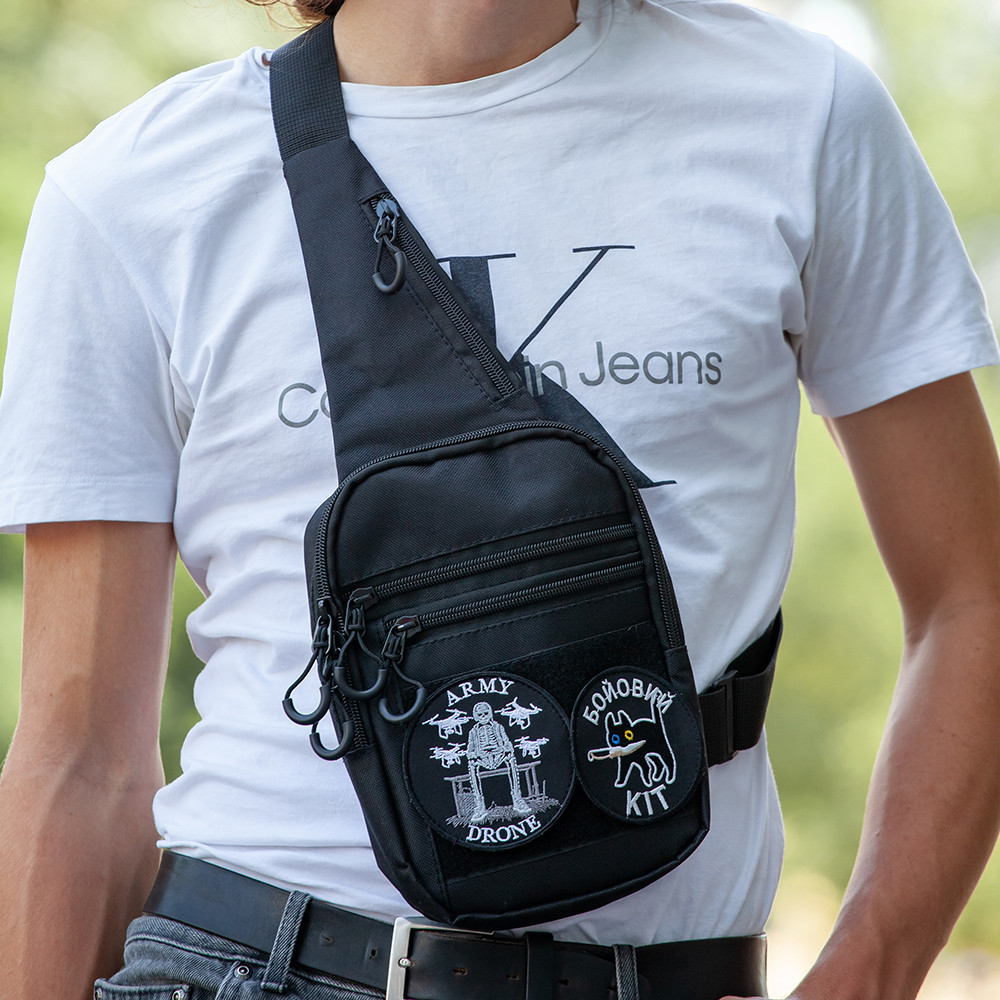 Мужская сумка барсетка для мужчины, Мужская плечевая сумка слинг, Практичная сумка-мессенджер QU-57 Киев - изображение 4