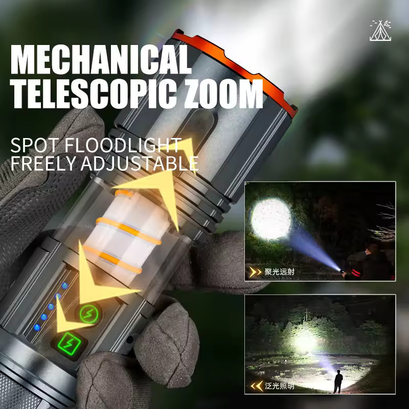 Ручний ліхтар YEMAO YM-G520, 2500LM, TG LED, 1*40700 акум, TYPE-C Дніпро - фото 2