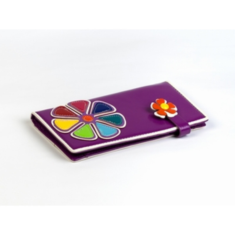 Гаманець жіночий з екошкіри Квітка - семибарвиця Київ - фото 1