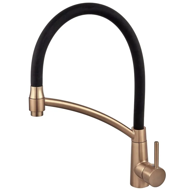 Змішувач для кухні Mixxus Premium Rossi 017 Brushed Gold Refl.Black (Колір матове золото+сил.вилив чорний) (MP6723) ( 28148 ) Харків - фото 2