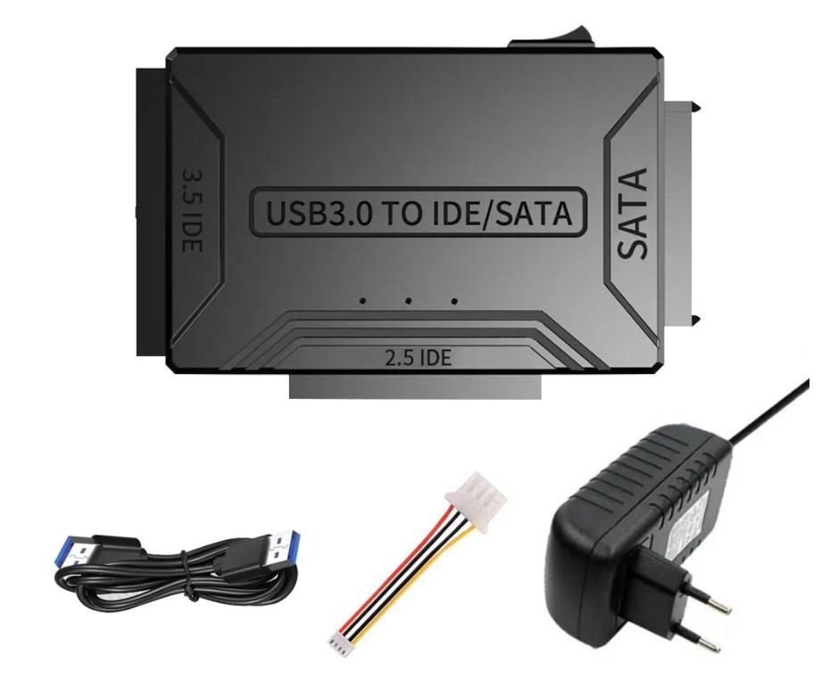 Адаптер для жорсткого диска SSD/HDD 3 в 1 TISHRIC 8764 SATA-USB IDE Винница - изображение 1