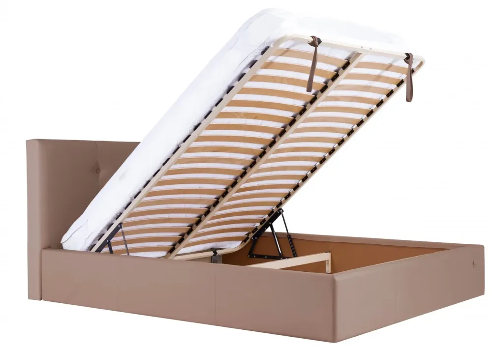 Кровать Manchester Comfort 120 х 190 см Fly 2213 С подъемным механизмом и нишей для белья Светло-коричневый Киев - изображение 7