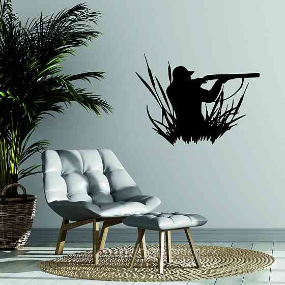 Декоративне настінне Панно «Полювання», Декор на стіну 90*66 см, Чорний Київ