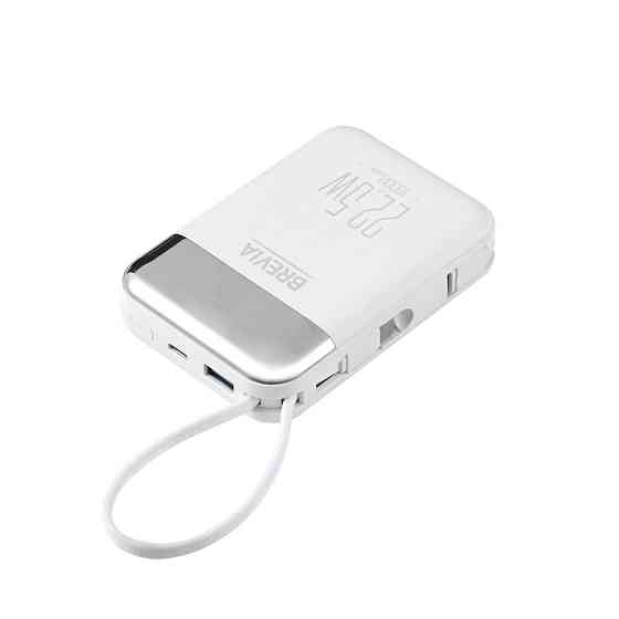 Повербанк (Power Bank) Brevia 10000mAh 22.5W Type-C+Lightning Cable, Li-Pol, LCD белый Львов