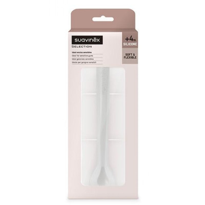 Набор детской посуды Suavinex Colour Essence силиконовая ложка, серая (401531) Винница - изображение 2