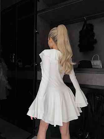 Жіноча романтична сукня в стилі міні з воланами мікродайвінг Одеса