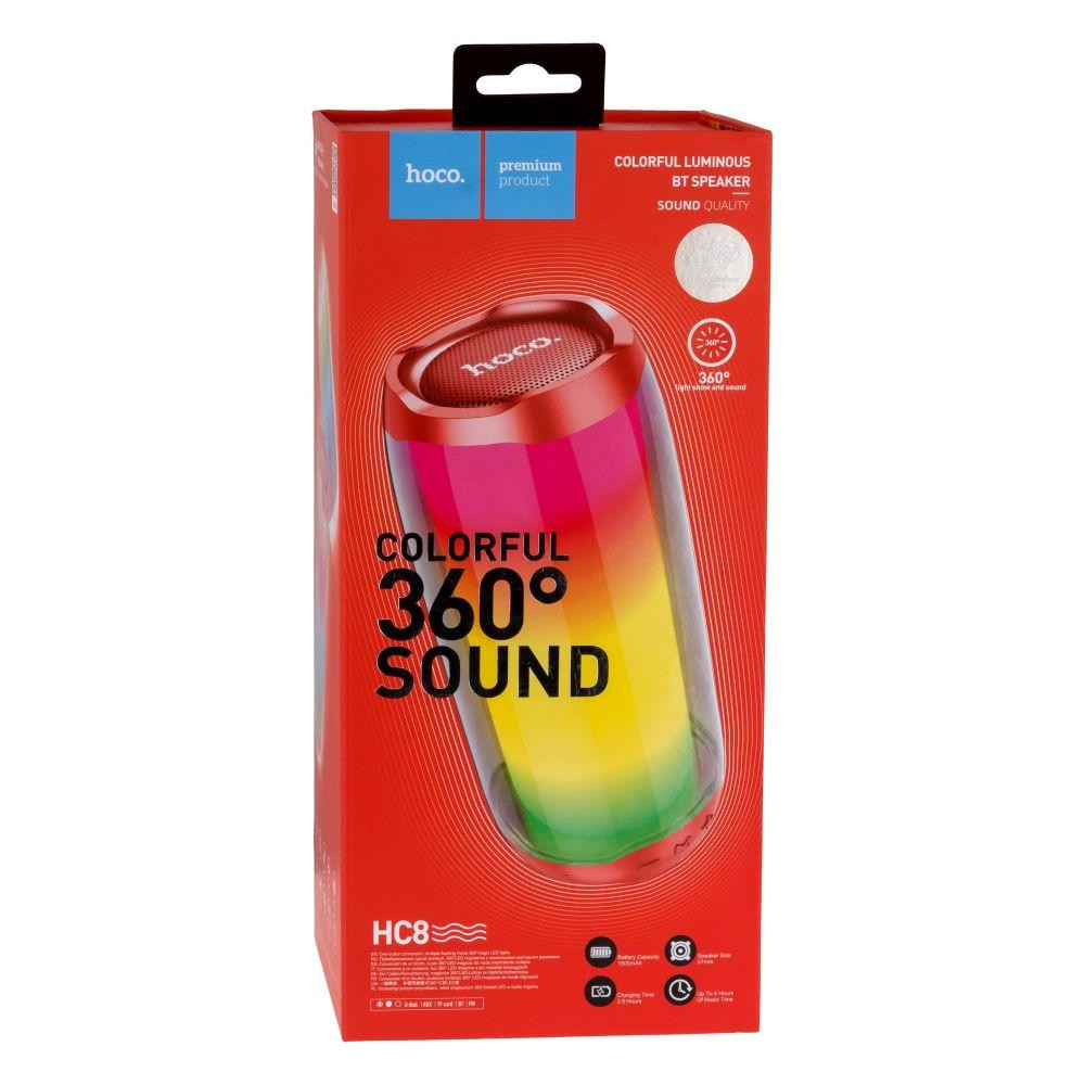 Вluetooth колонка Hoco HC8 red с LED-подсветкой Винница - изображение 7