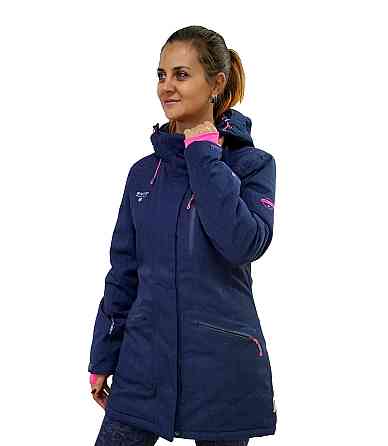 Женская удлиненная зимняя куртка- парка 