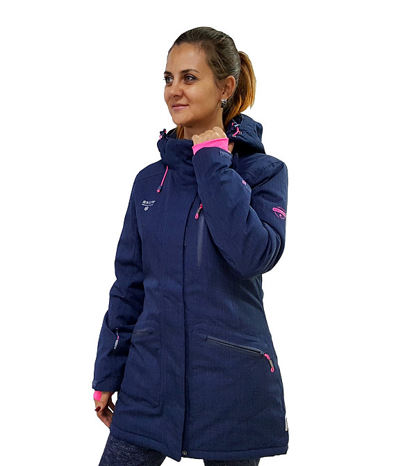 Женская удлиненная зимняя куртка- парка 