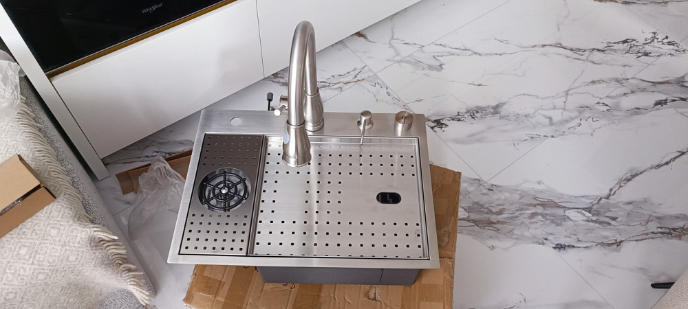 Кухонна раковина водоспад Willda, кухонна мийка водоспад ручної роботи 57 х 42 х 22 (324915222) Киев - изображение 2