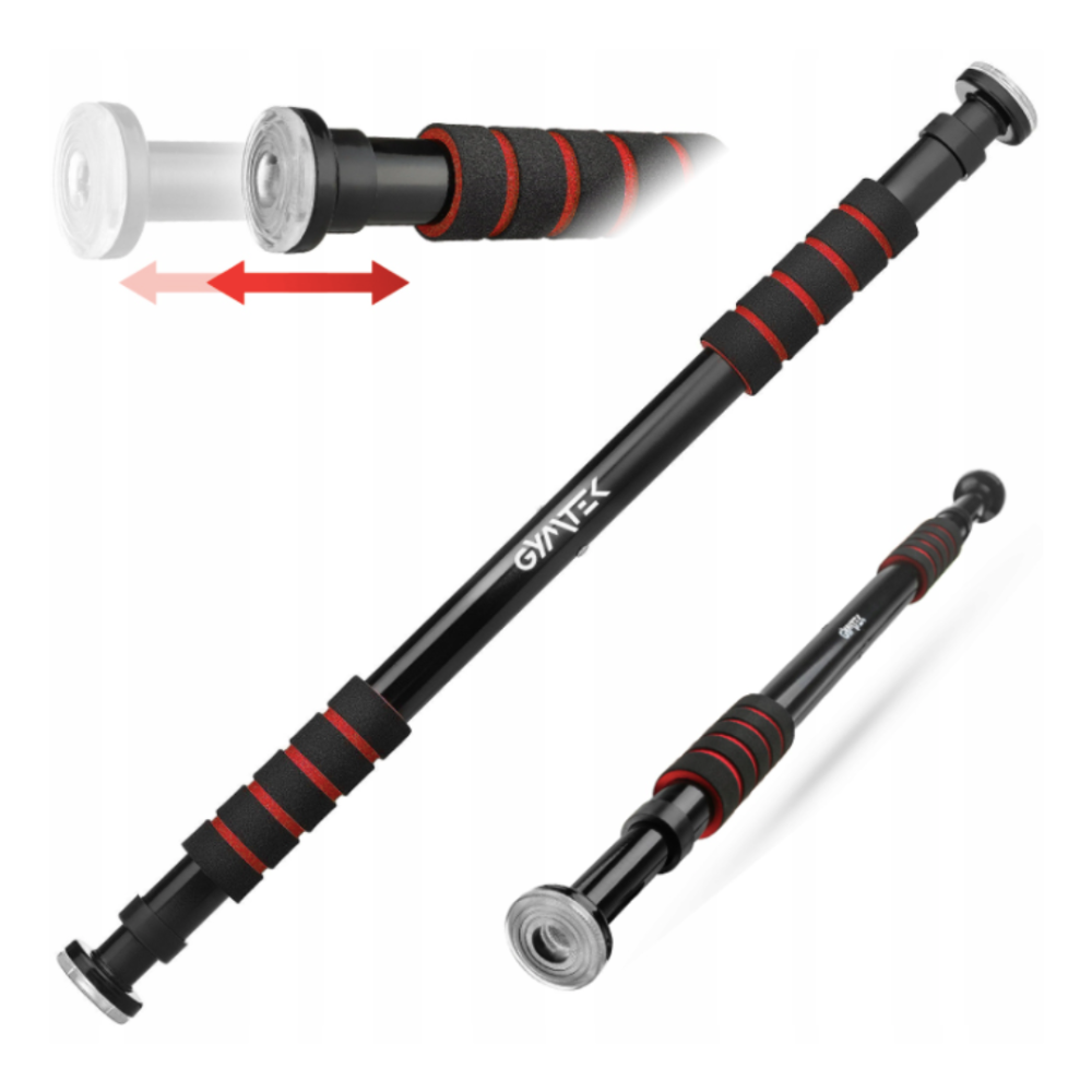 Турнік розсувний GYMTEK 63-100см чорно-червоний Киев - изображение 7