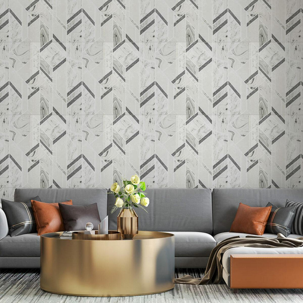 Панель стінова 3D 680х680х4мм Абстракція сіра SW-00001990 Київ - фото 4