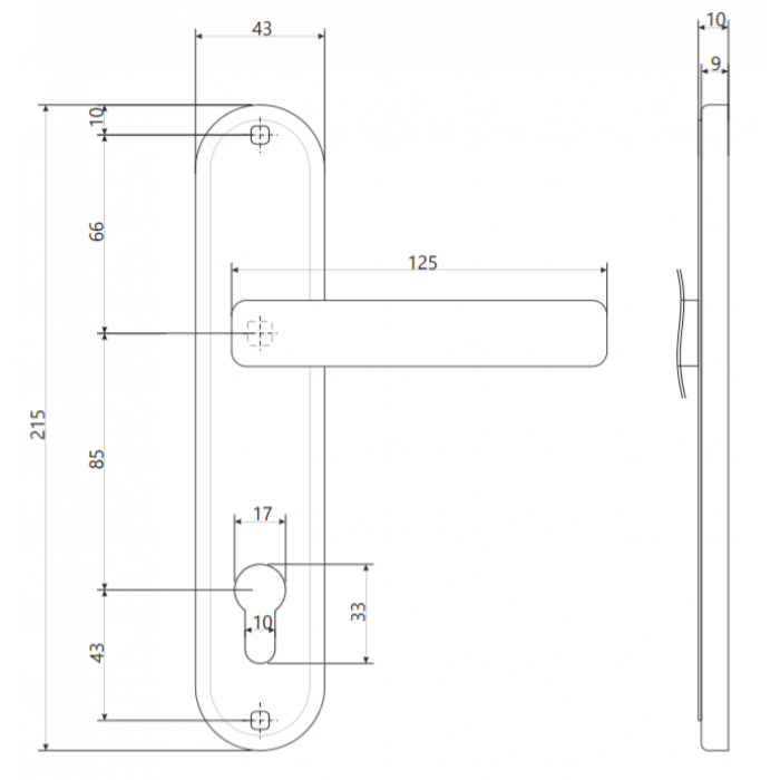Ручка на планці Kedr HP-85.0123 Харків - фото 2